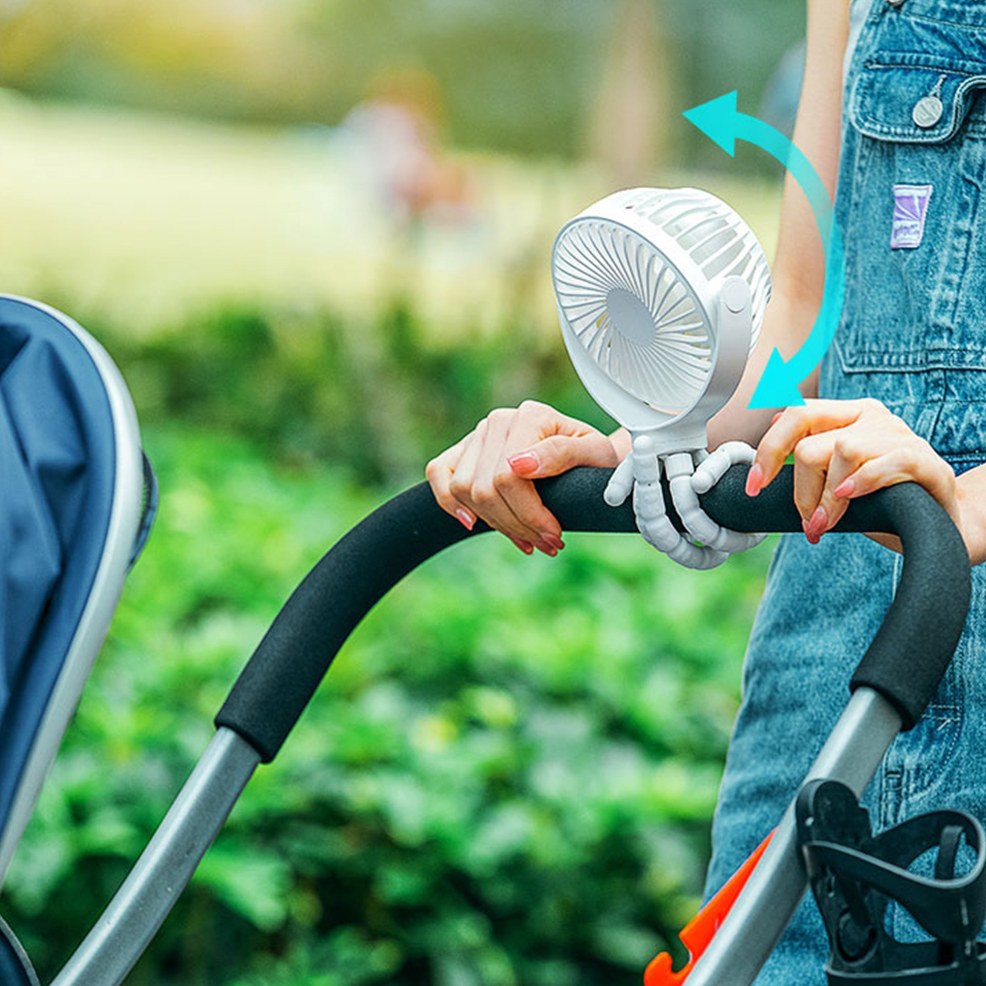 WX1020 Flexible Octopus Tripod Baby Stroller Desktop Fan Portable Handheld Summer Cooling Fan