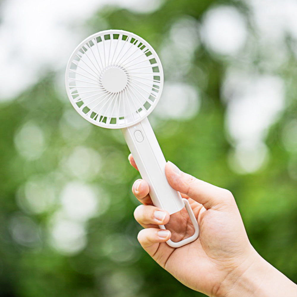 F35 Powerful Handheld Fan 1200mAh 3 Speed Desk Fan with Hanging Hole Rechargeable Cooling Fan