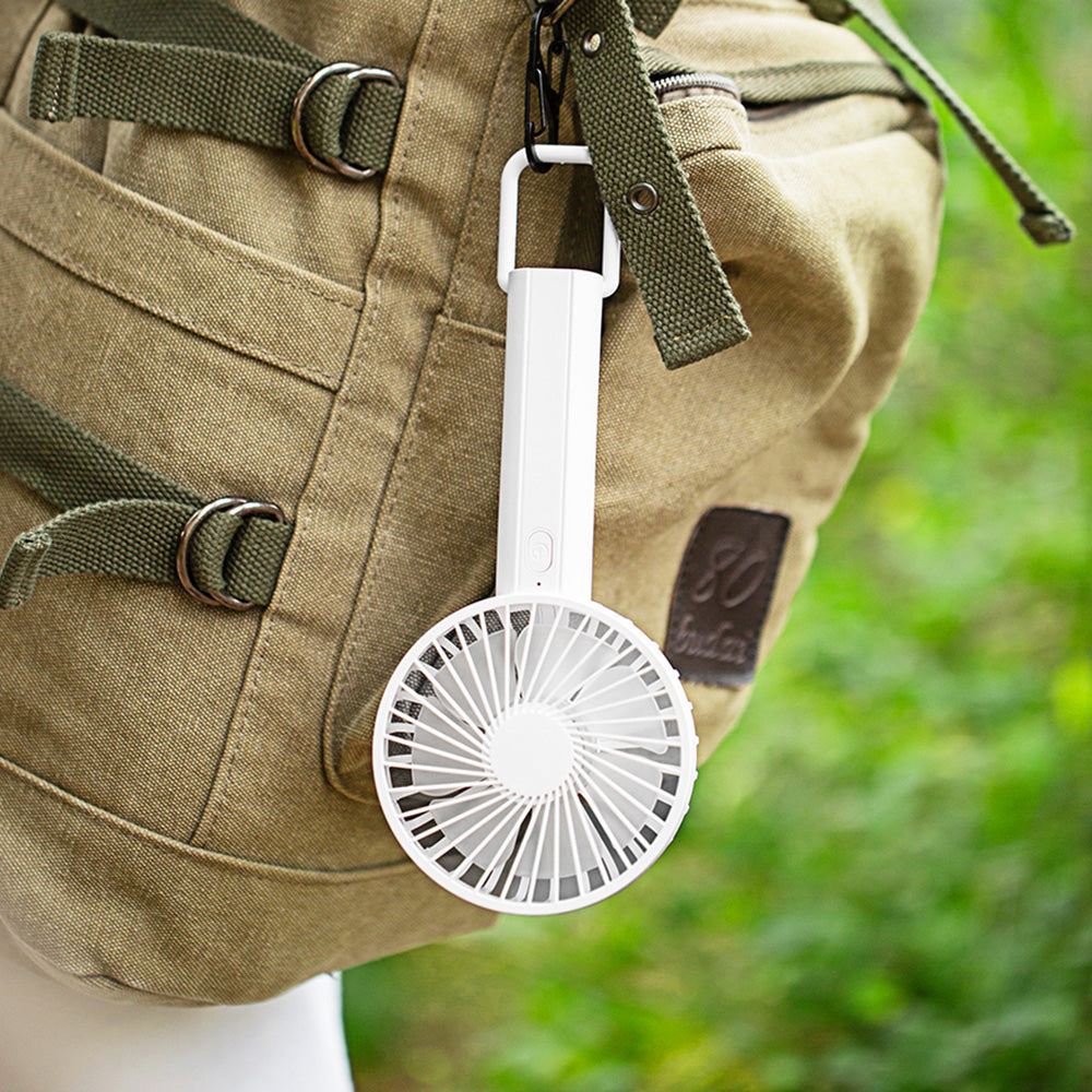 F35 Powerful Handheld Fan 1200mAh 3 Speed Desk Fan with Hanging Hole Rechargeable Cooling Fan