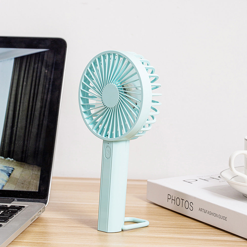 F35 Powerful Handheld Fan 1200mAh 3 Speed Desk Fan with Hanging Hole Rechargeable Cooling Fan