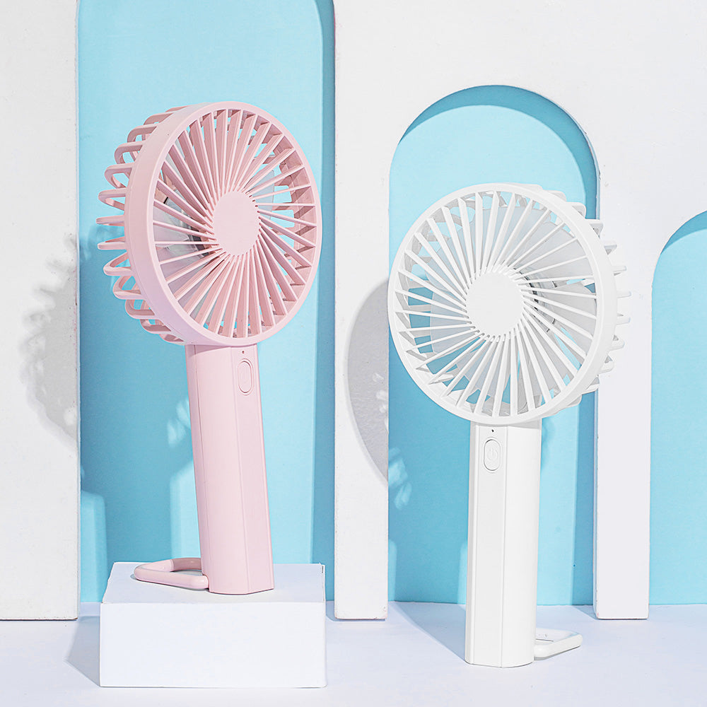 F35 Powerful Handheld Fan 1200mAh 3 Speed Desk Fan with Hanging Hole Rechargeable Cooling Fan