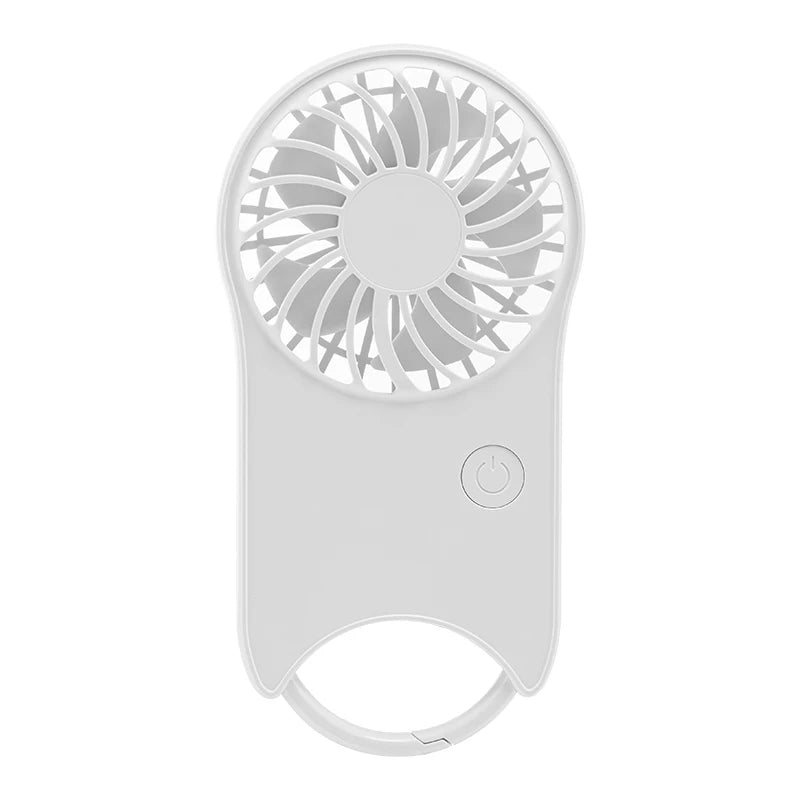F12 Mini Handheld Fan 3 Wind Speed Outdoor Summer Cooling Fan with Hanging Buckle