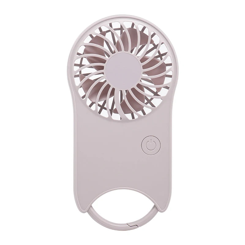 F12 Mini Handheld Fan 3 Wind Speed Outdoor Summer Cooling Fan with Hanging Buckle