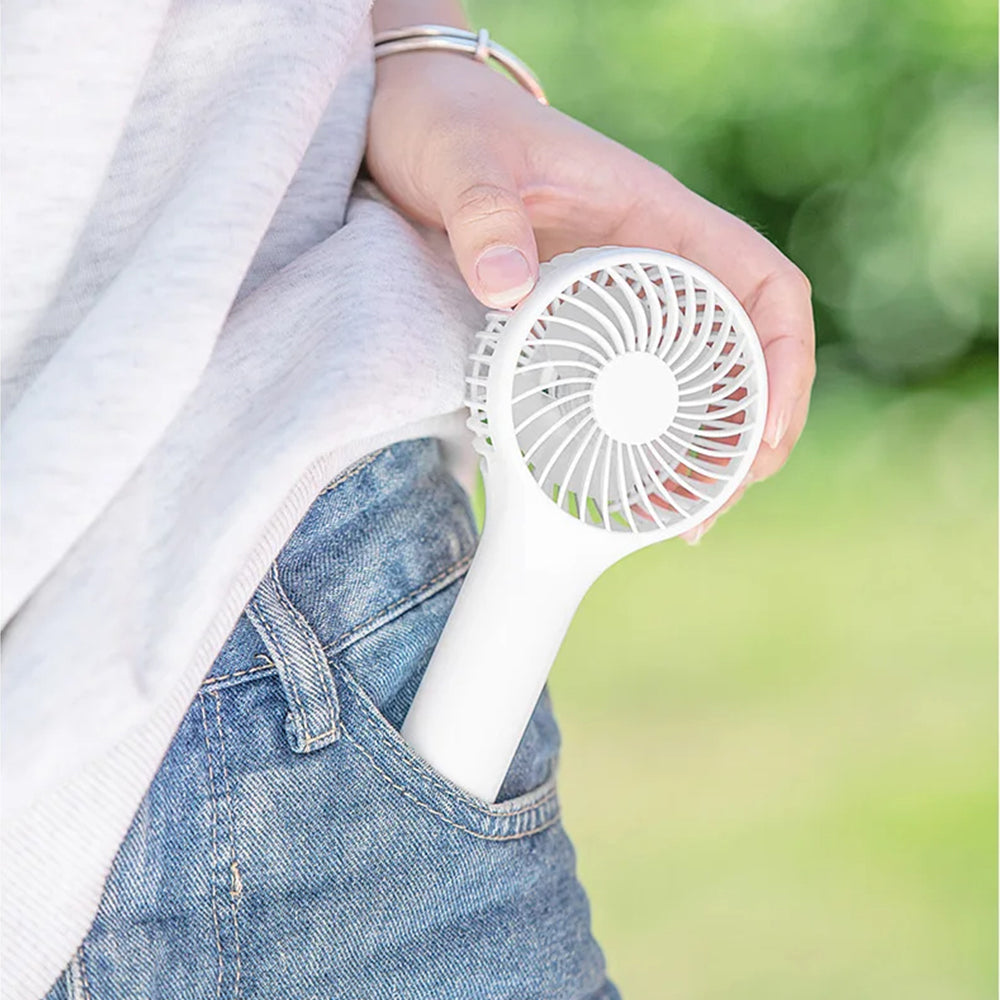 S13 Mini Handheld Fan 3 Wind Speed Portable Summer Cooling Fan with Hanging Buckle