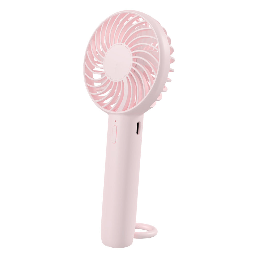 S3 Portable Rechargeable Handheld Cooling Fan 1200mAh 3 Speed Low Noise Desk Fan with Hanging Hole