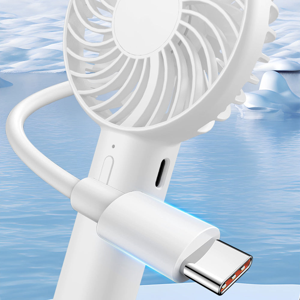 S3213 Folding Digital Display Mini Fan Quiet Portable Neck-Mounted Cooling Fan