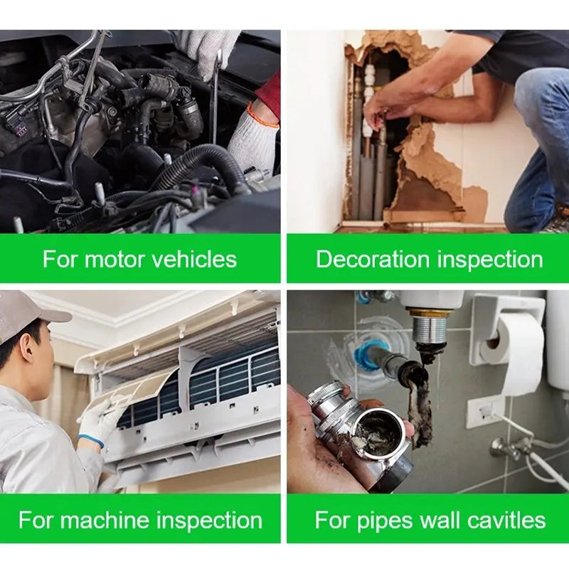 W600 8mm Dual Lens Endoscope 2.0MP 1080P HD Inspection Camera WiFi Industrial Borescope, 5m Hard Wire