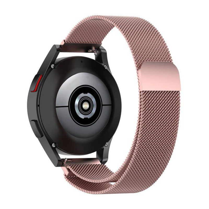 For Samsung Gear Sport 20mm Mesh Milanese Watch Band Stainless Steel Watch Strap - Pink