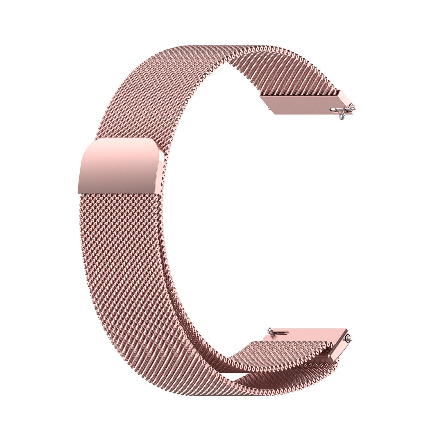 For Samsung Gear Sport 20mm Mesh Milanese Watch Band Stainless Steel Watch Strap - Pink