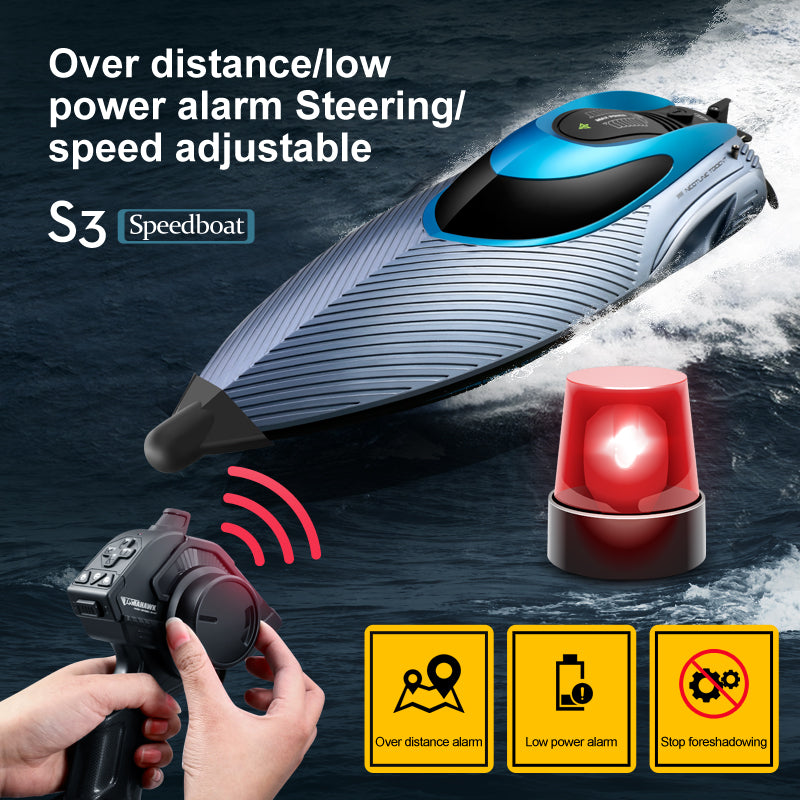 4DRC S3 RC Speedboat 2.4Ghz High Speed Kids Remote Control Boat Water Toy, 1 Battery