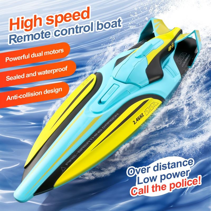 4DRC 4D-S1 High-Speed 2.4G RC Boat Water Speedboat, Dual Batteries