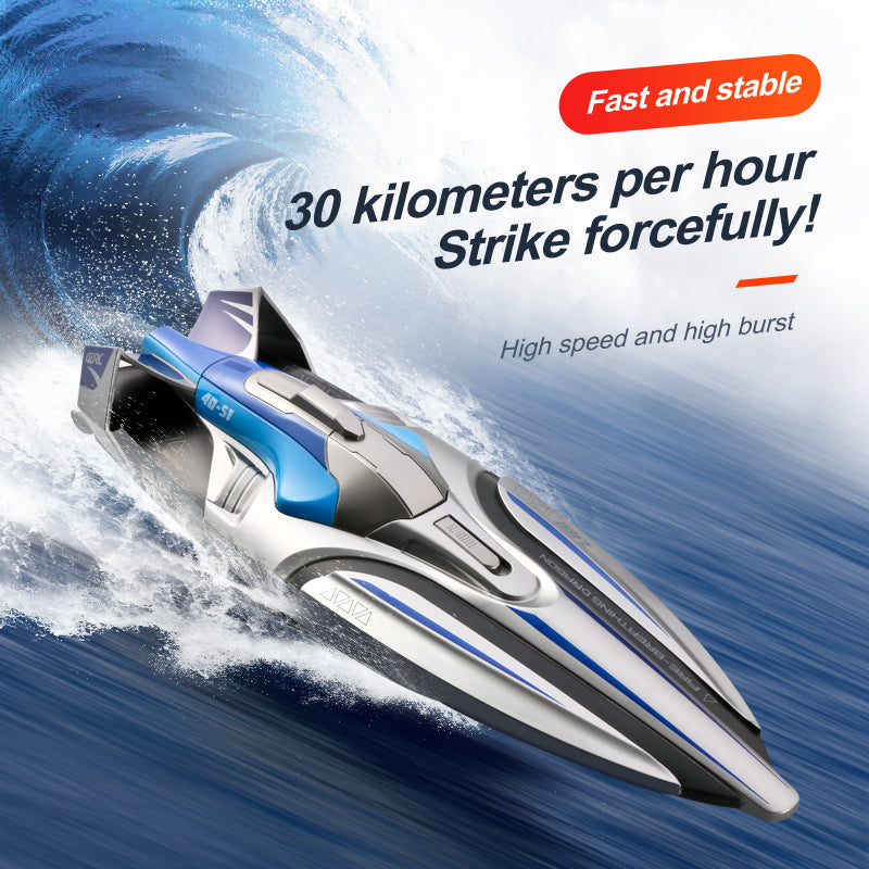 4DRC 4D-S1 High-Speed 2.4G RC Boat Water Speedboat, Dual Batteries