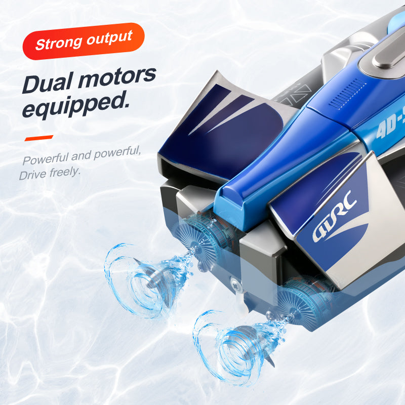 4DRC 4D-S1 High-Speed 2.4G RC Boat Water Speedboat, Dual Batteries