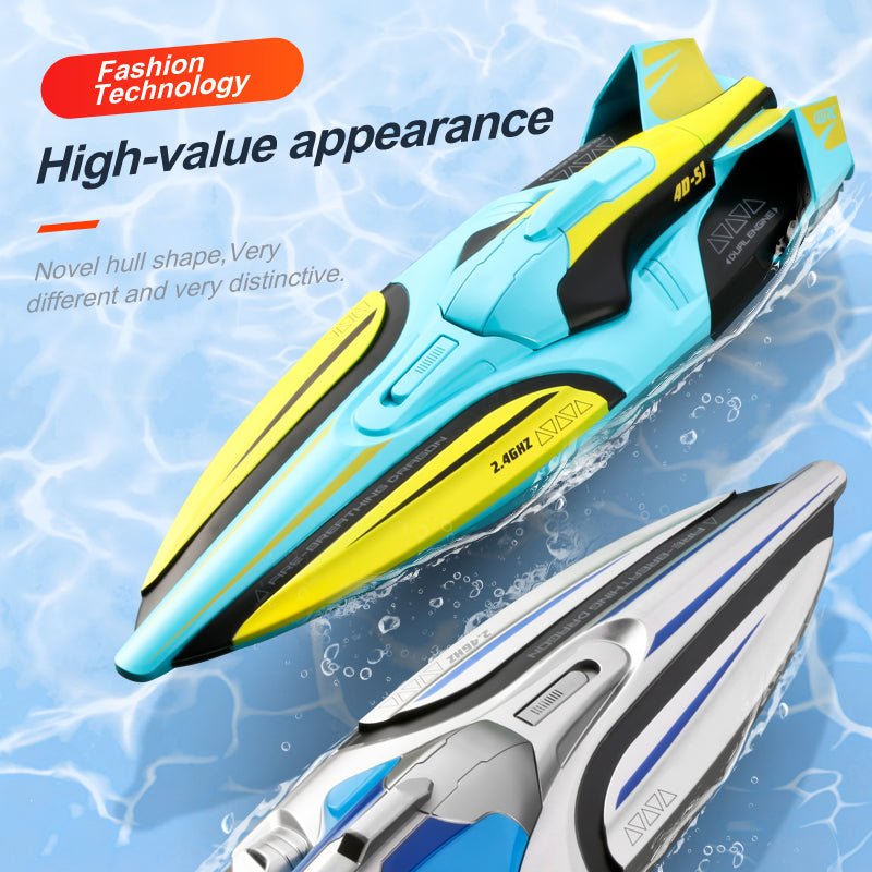 4DRC 4D-S1 2.4G Water Speedboat Toy High-Speed RC Boat, Single Battery
