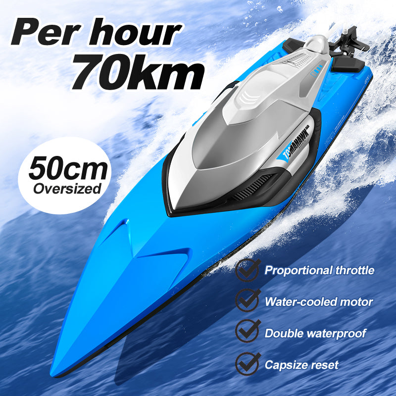 4DRC S2 High-Speed RC Boat 70Km / h Speedboat Toy, Dual Batteries