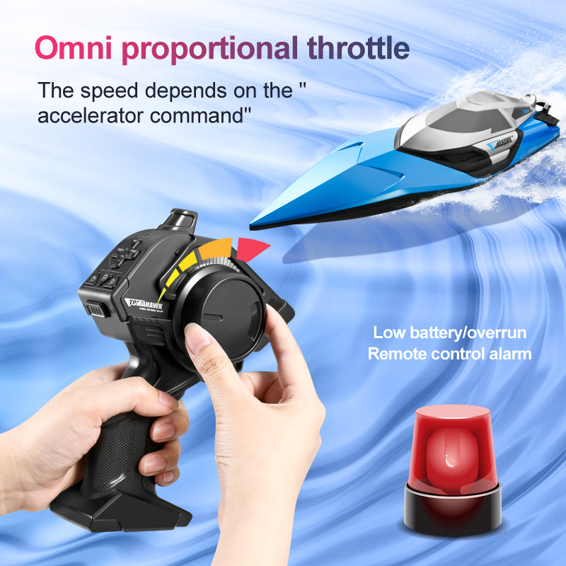 4DRC S2 High-Speed RC Boat 70Km / h Speedboat Toy, Dual Batteries