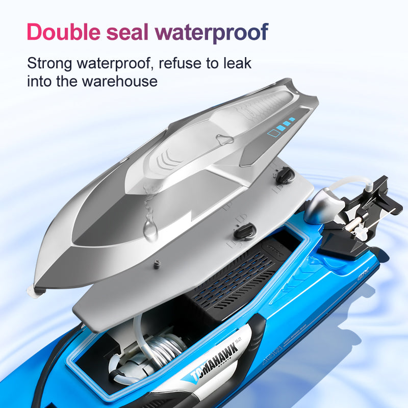 4DRC S2 High-Speed RC Boat 70Km / h Speedboat Toy, Dual Batteries
