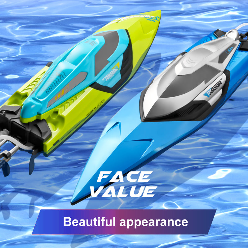 4DRC S2 70Km / h High-Speed RC Boat LED Light Effect Speedboat Toy, Single Battery