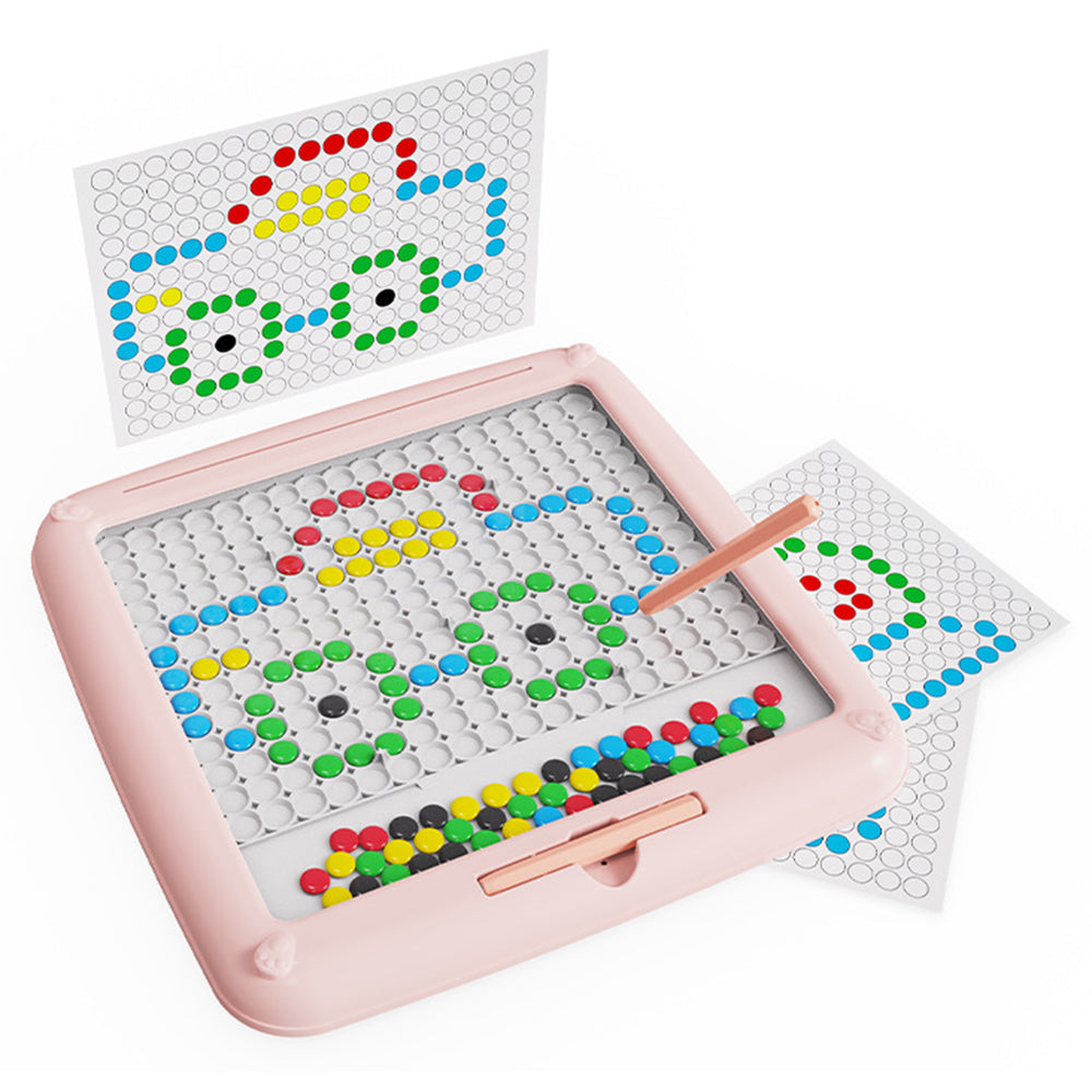 Magnetic Drawing Board for Kids Dot Art Montessori Toy with Double-sided Cards