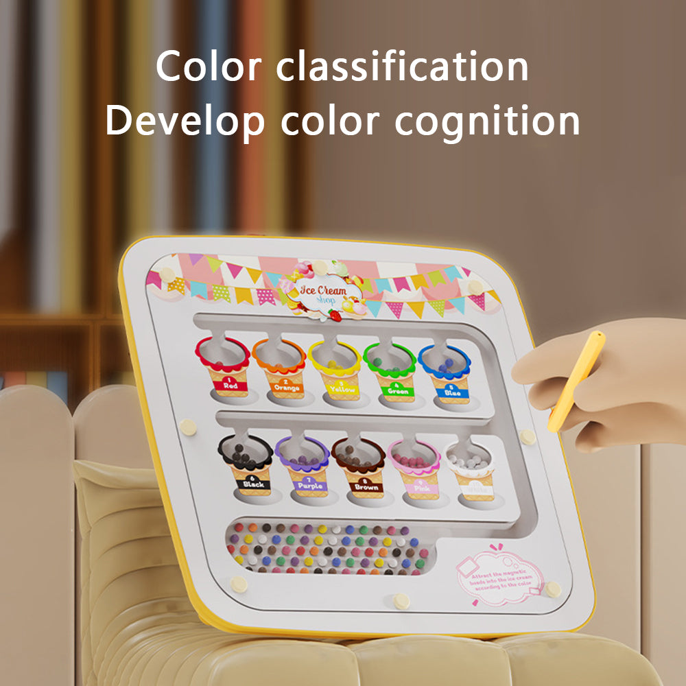 Magnetic Drawing Board for Kids Dot Art Montessori Toy with Double-sided Cards