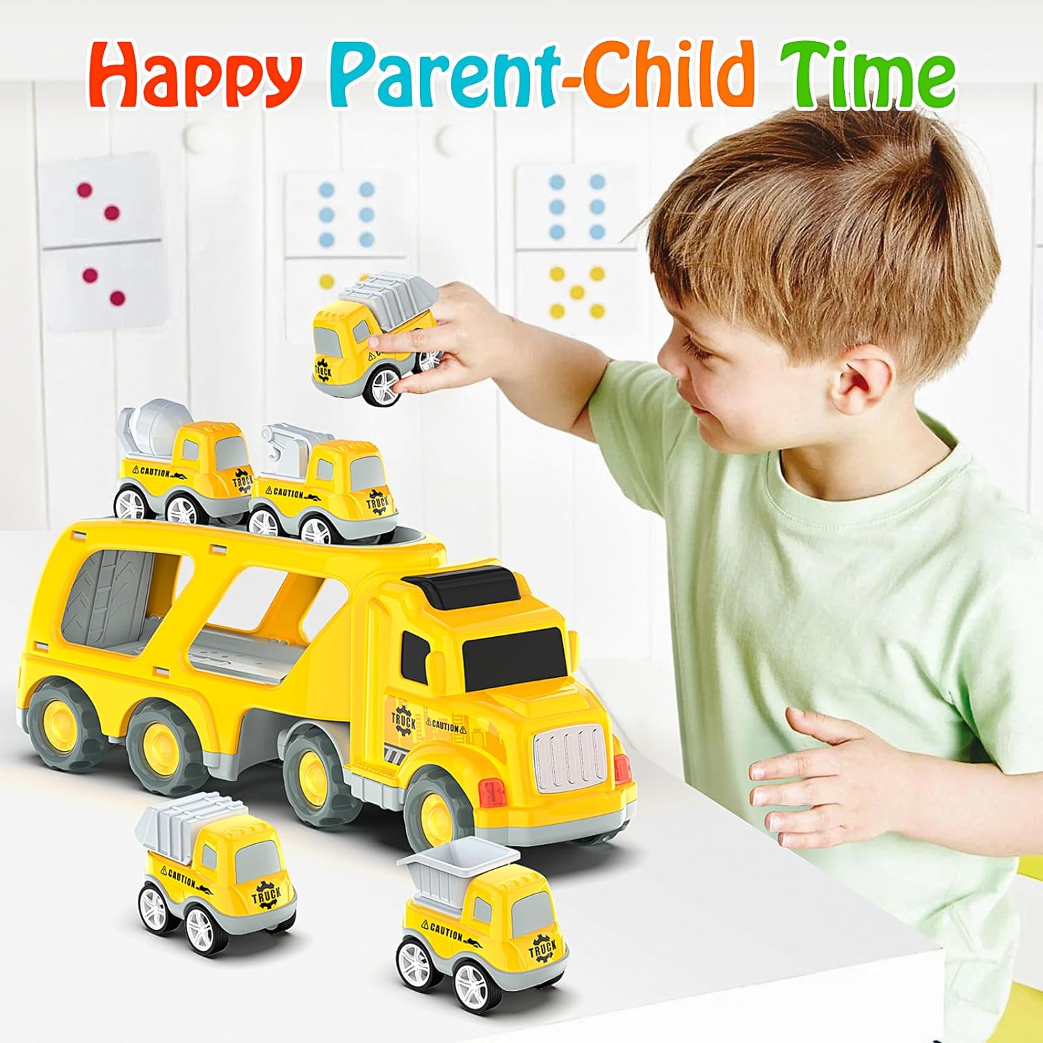 Kids Boys Trucks Toys Friction Powered Mini Cars Toddlers Birthday Gifts