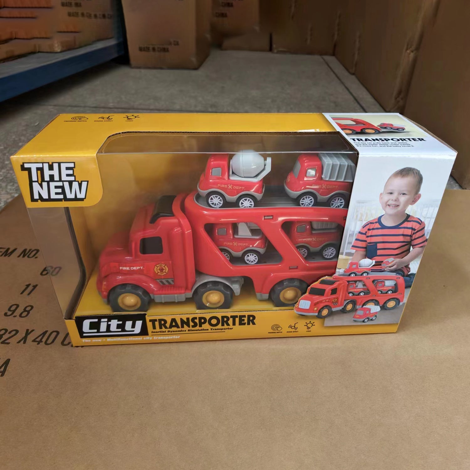 Friction Powered Cars Push and Go Trucks Construction Vehicles Toys Set
