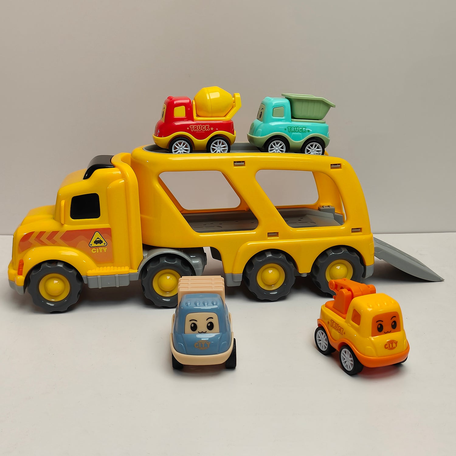 Children Toys Friction Powered Cars Push and Go Trucks Kids Mini Vehicles Set