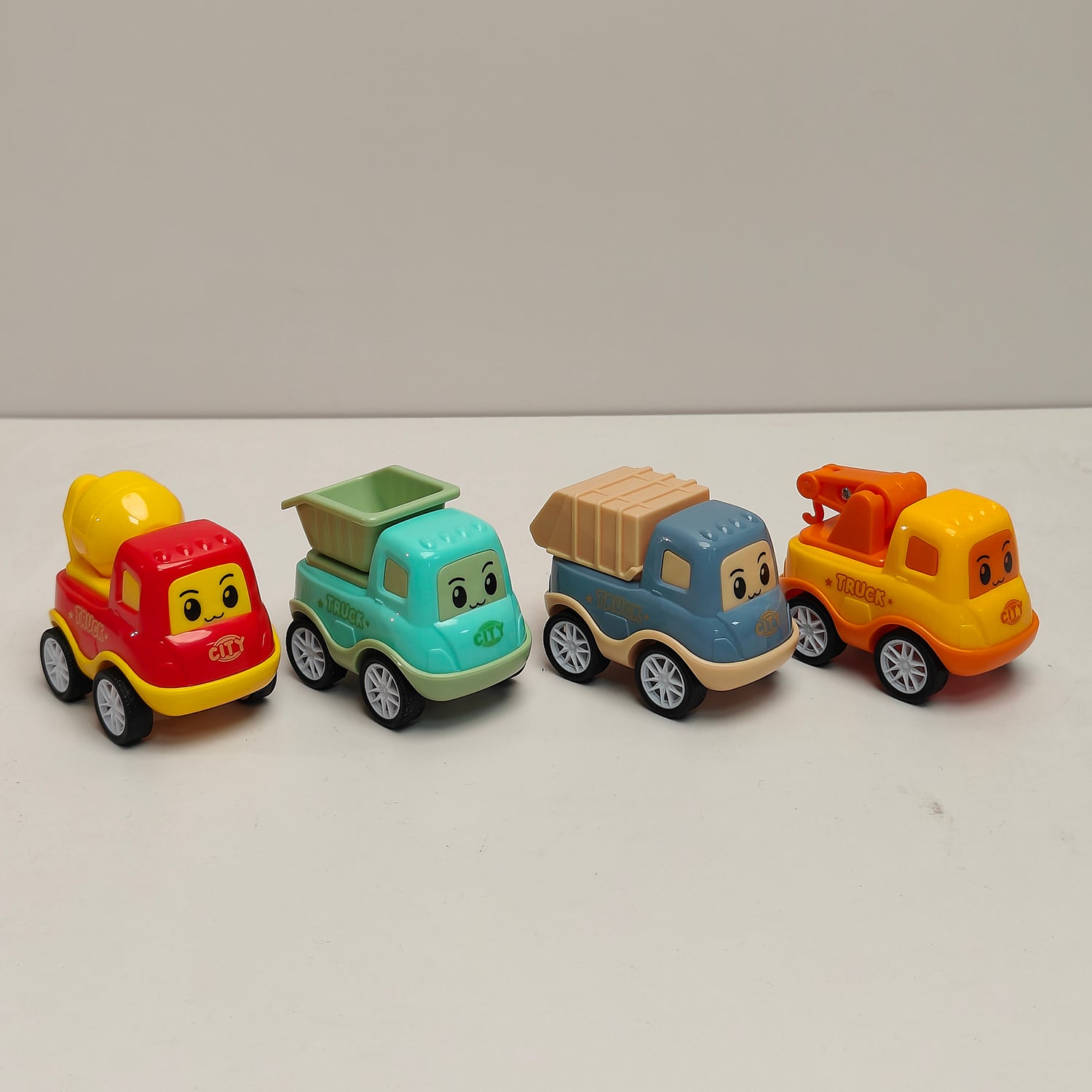 Children Toys Friction Powered Cars Push and Go Trucks Kids Mini Vehicles Set