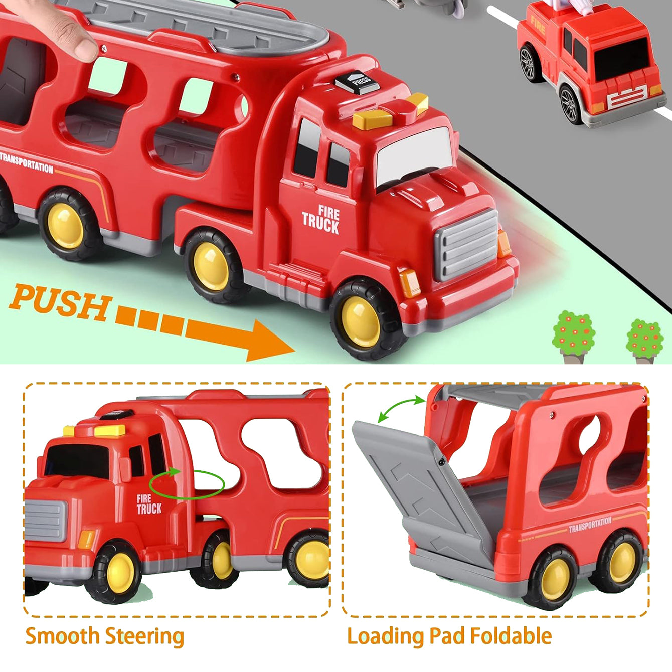 Toddlers Trucks Ambulances Helicopters Friction Power Vehicles Cars Gifts (Dual Layers)