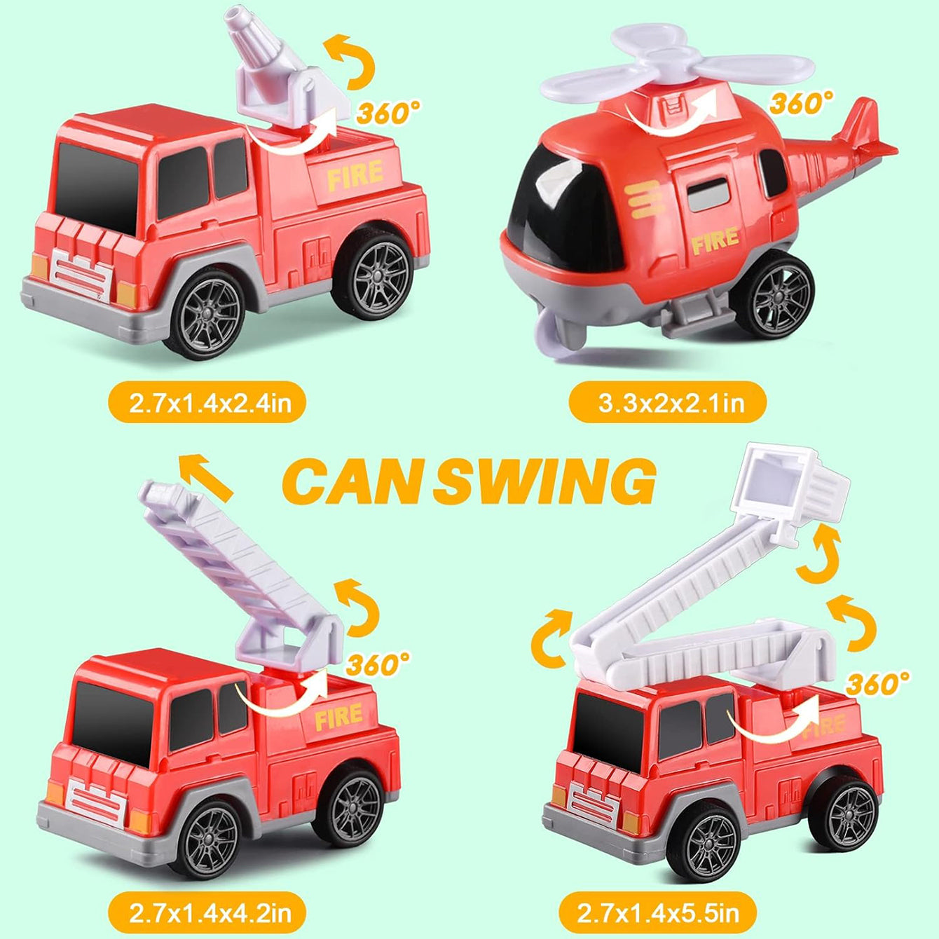 Toddlers Trucks Ambulances Helicopters Friction Power Vehicles Cars Gifts (Dual Layers)