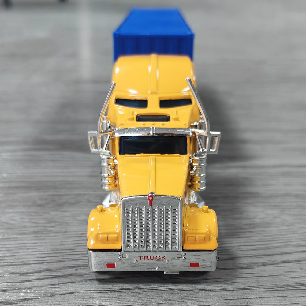 Aluminum Alloy + Plastic Simulation Container Truck Children Engineering Vehicle Toy