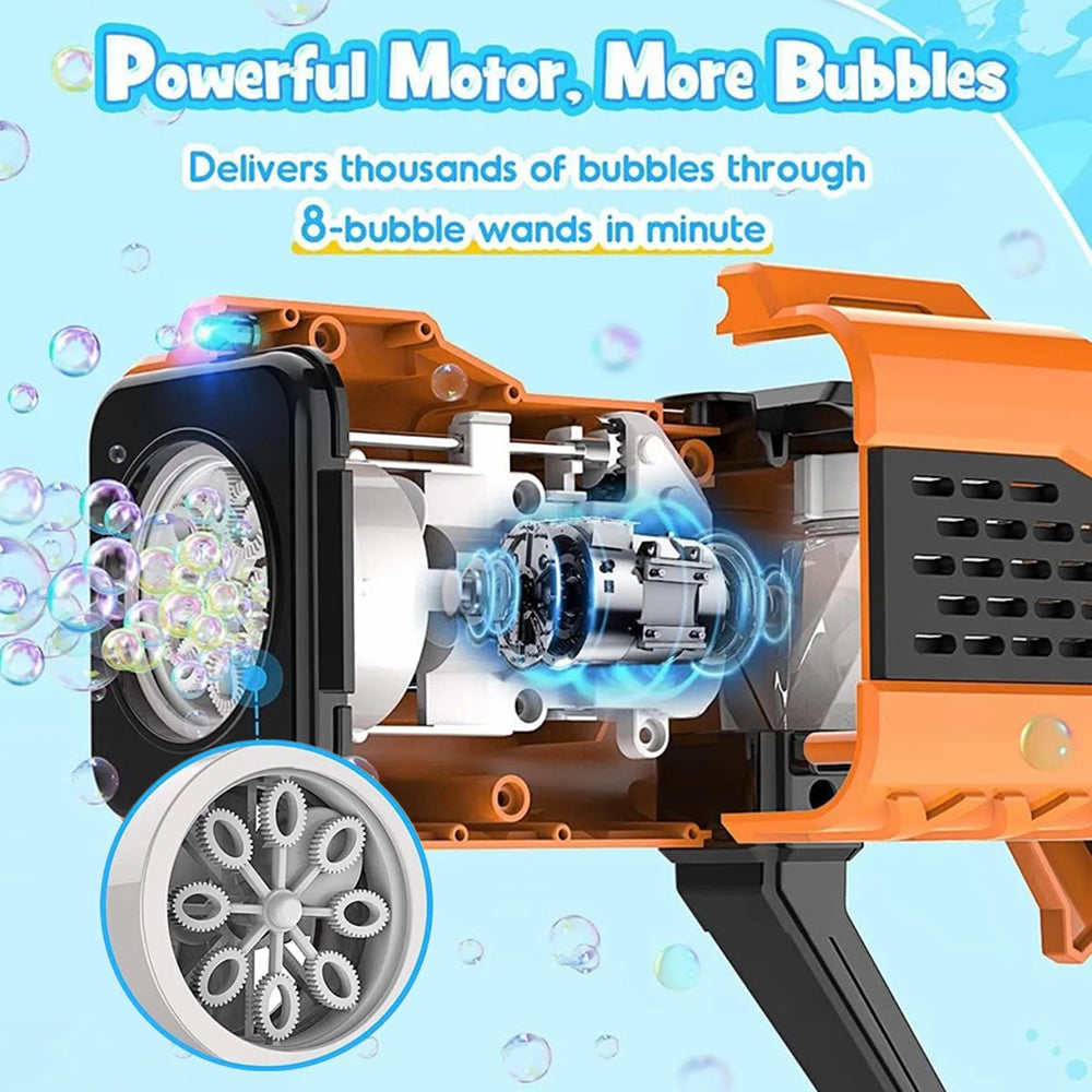 5474-1 36Pcs / Box Electric Bubble Gun Hand-held Soap Bubbles Generator Kids Toy with Light