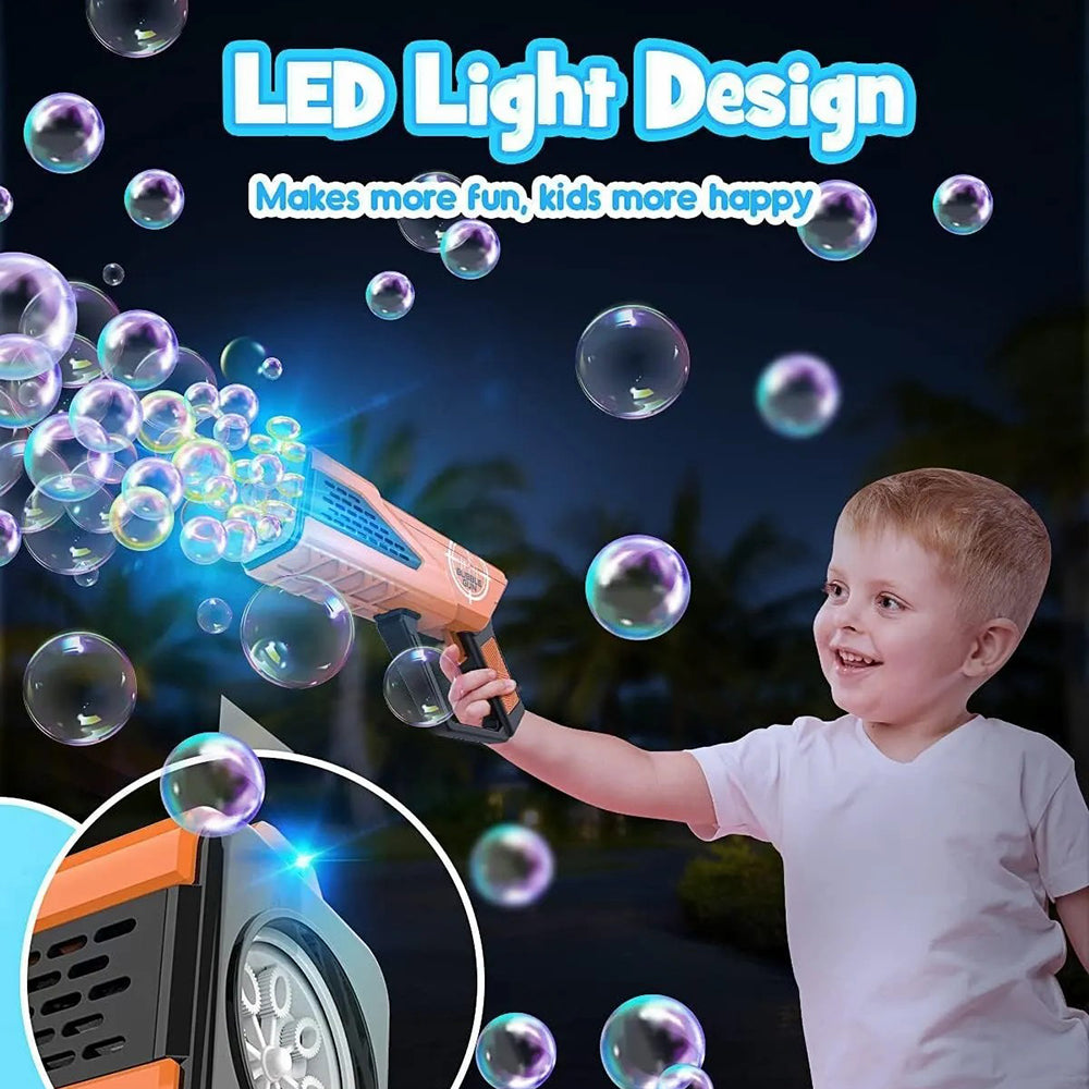 5474-1 36Pcs / Box Electric Bubble Gun Hand-held Soap Bubbles Generator Kids Toy with Light