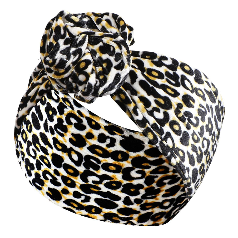 FD066 Wire Headband Adjustable Pattern Print Wired Hair Tie Head Scarf