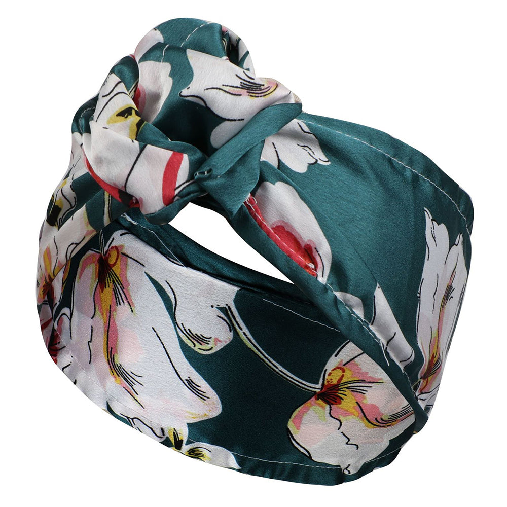 FD066 Wire Headband Adjustable Pattern Print Wired Hair Tie Head Scarf