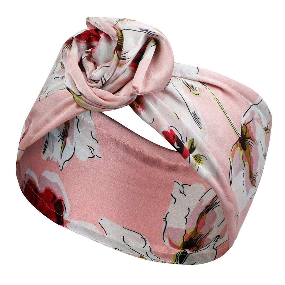FD066 Wire Headband Adjustable Pattern Print Wired Hair Tie Head Scarf