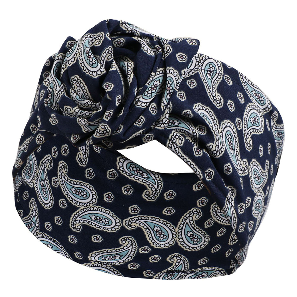 FD066 Wire Headband Adjustable Pattern Print Wired Hair Tie Head Scarf