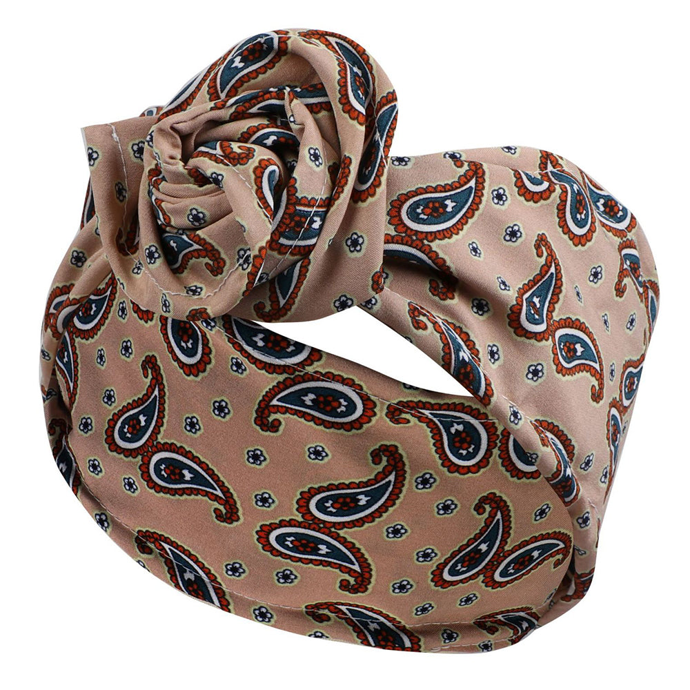 FD066 Wire Headband Adjustable Pattern Print Wired Hair Tie Head Scarf