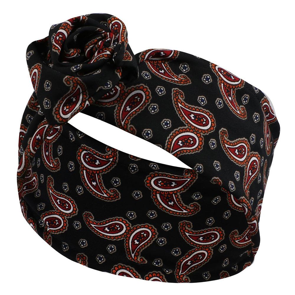 FD066 Wire Headband Adjustable Pattern Print Wired Hair Tie Head Scarf