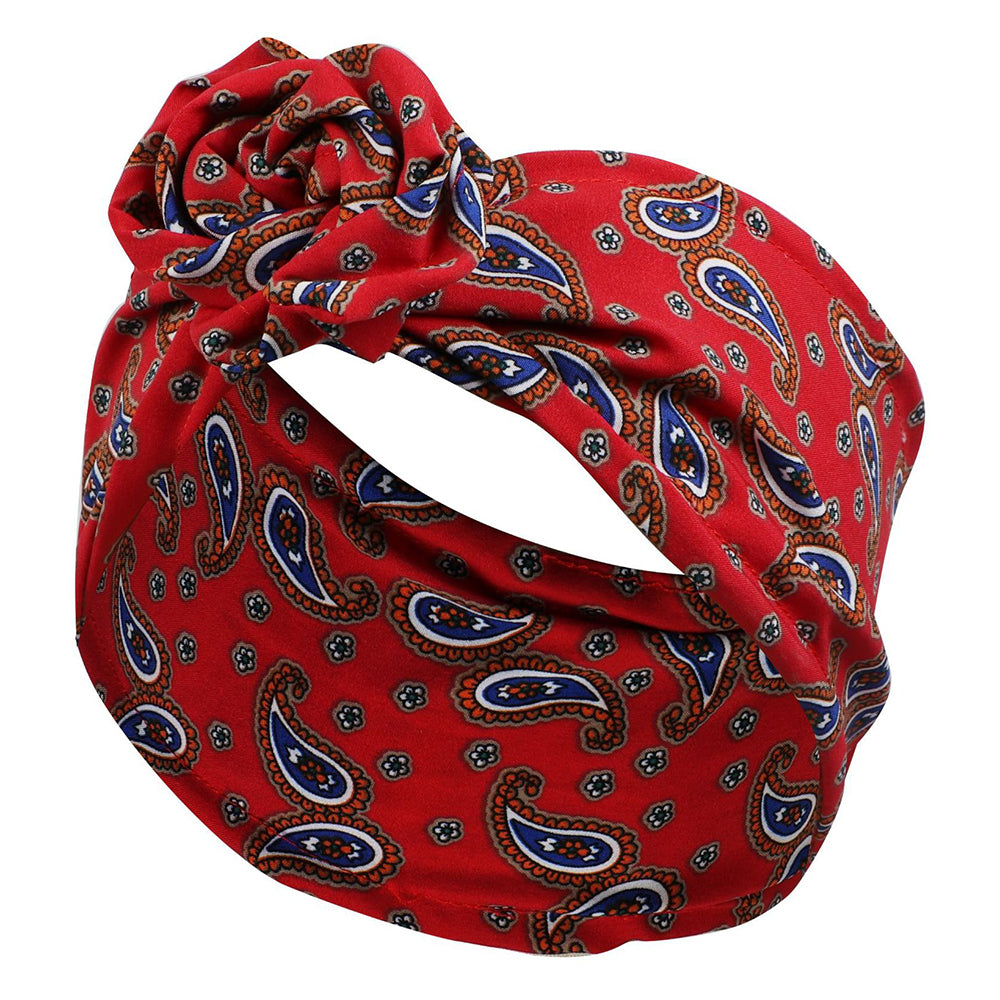 FD066 Wire Headband Adjustable Pattern Print Wired Hair Tie Head Scarf
