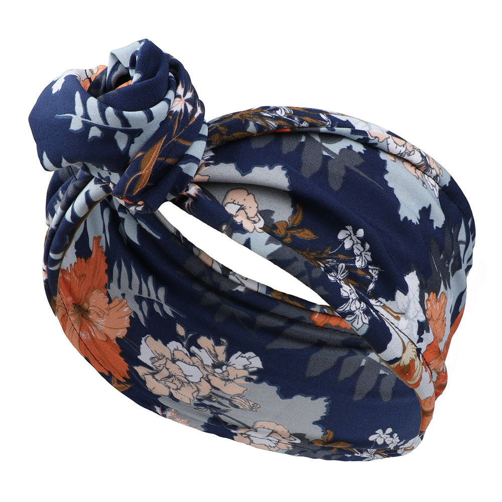 FD066 Wire Headband Adjustable Pattern Print Wired Hair Tie Head Scarf