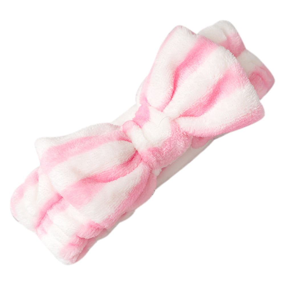 SFD001 Coral Fleece Women Sports Headband Cute Bowknot Face Washing Hairband