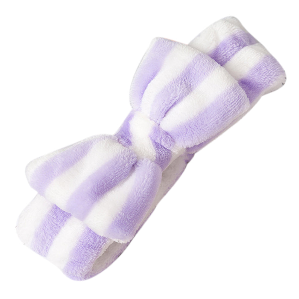 SFD001 Coral Fleece Women Sports Headband Cute Bowknot Face Washing Hairband