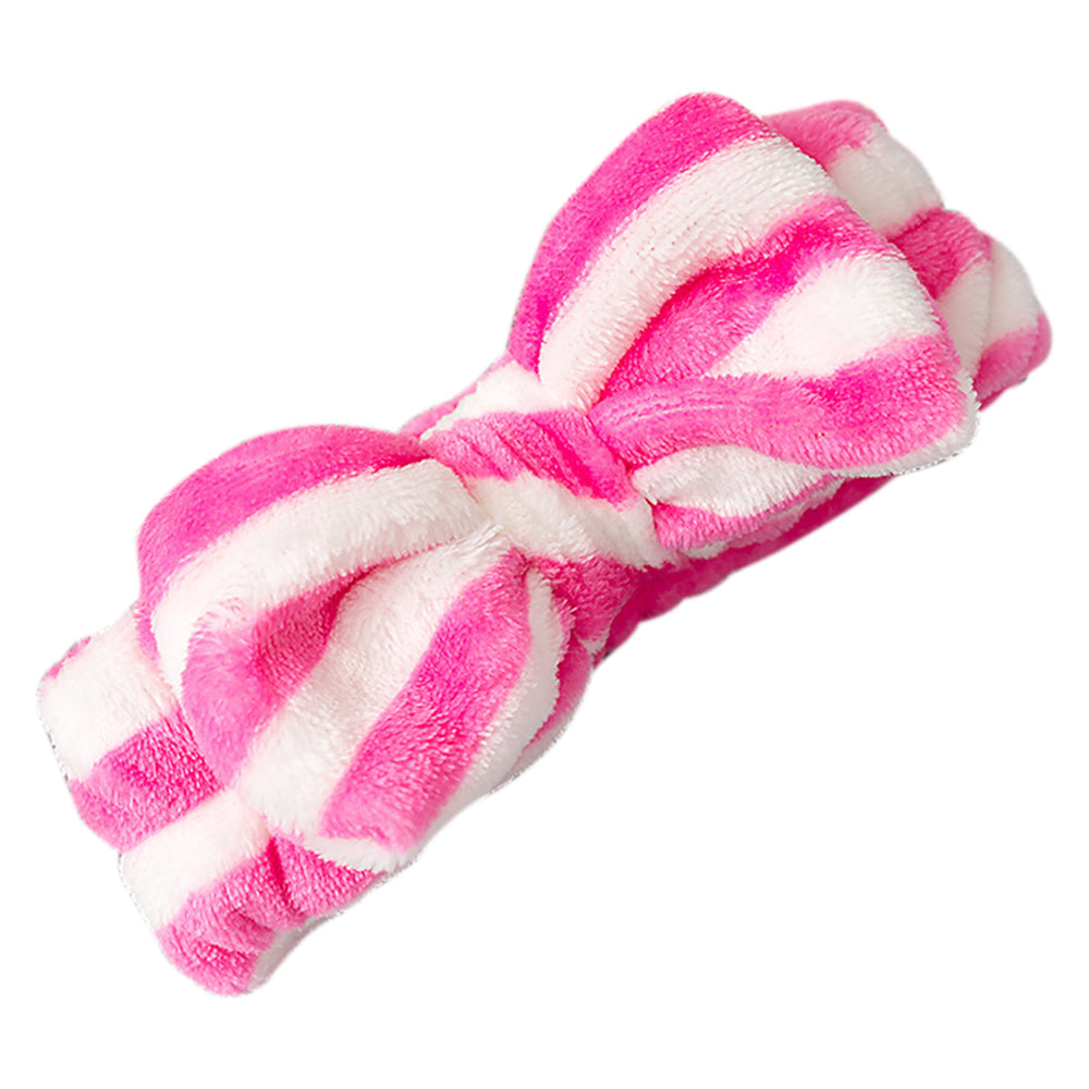 SFD001 Coral Fleece Women Sports Headband Cute Bowknot Face Washing Hairband