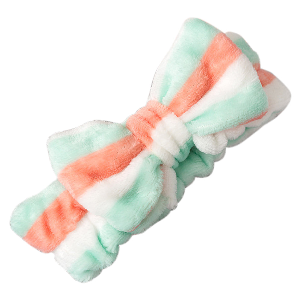 SFD001 Coral Fleece Women Sports Headband Cute Bowknot Face Washing Hairband
