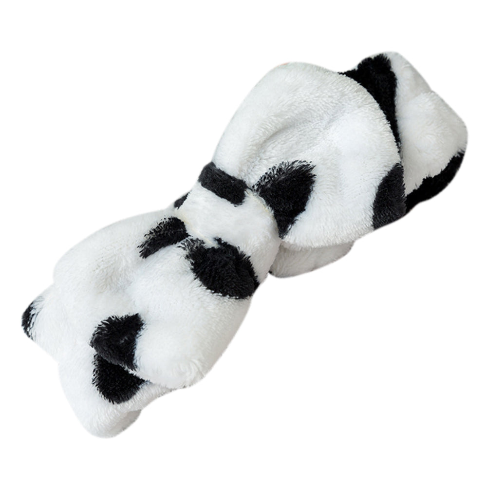 SFD001 Coral Fleece Women Sports Headband Cute Bowknot Face Washing Hairband