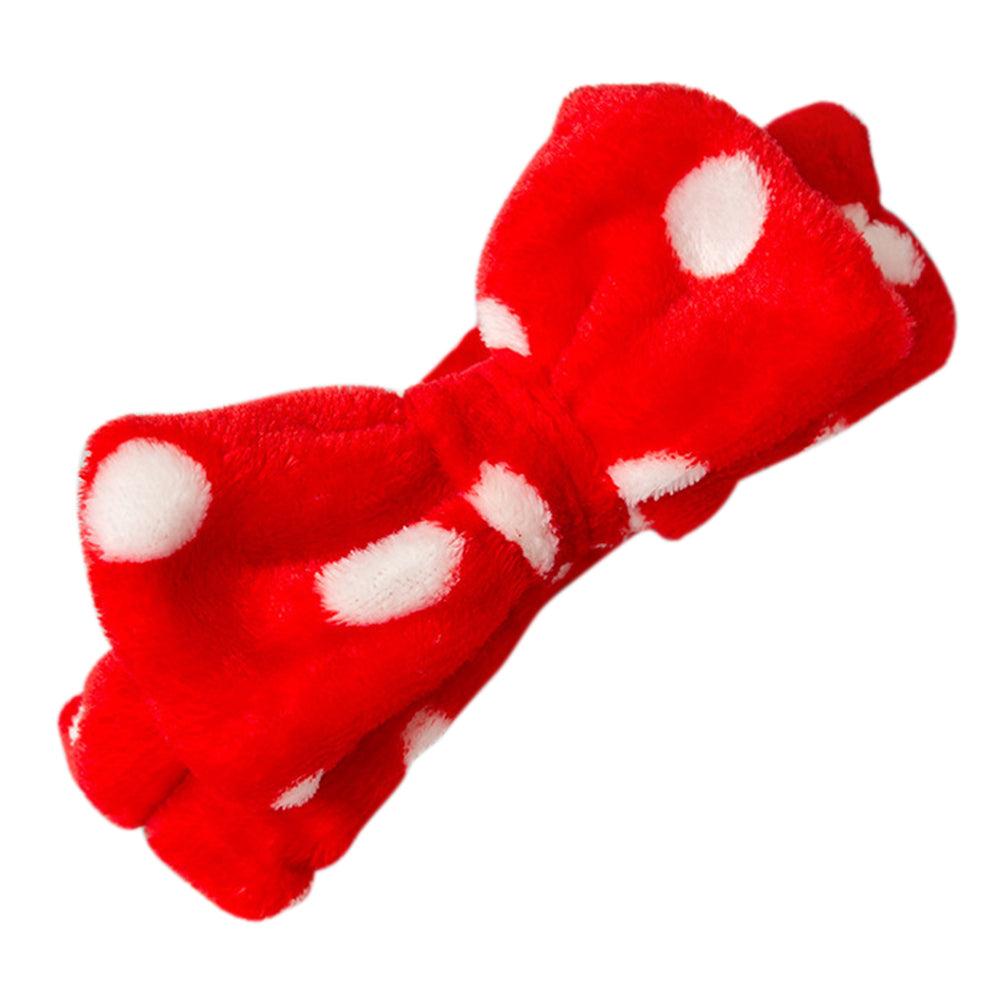 SFD001 Coral Fleece Women Sports Headband Cute Bowknot Face Washing Hairband