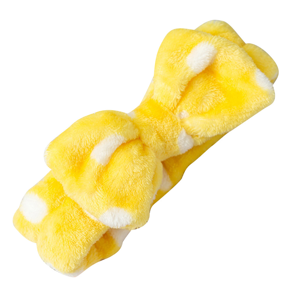 SFD001 Coral Fleece Women Sports Headband Cute Bowknot Face Washing Hairband