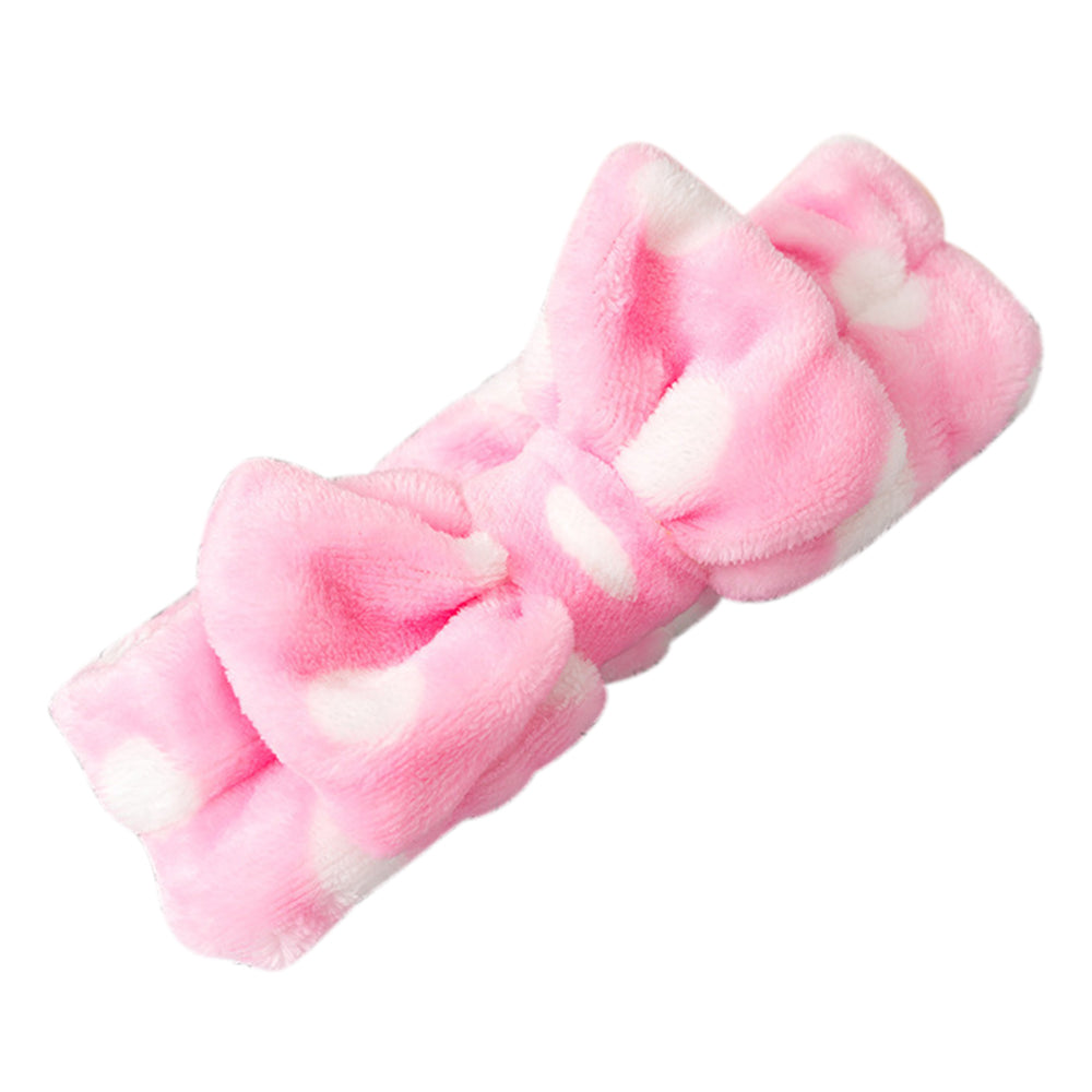 SFD001 Coral Fleece Women Sports Headband Cute Bowknot Face Washing Hairband