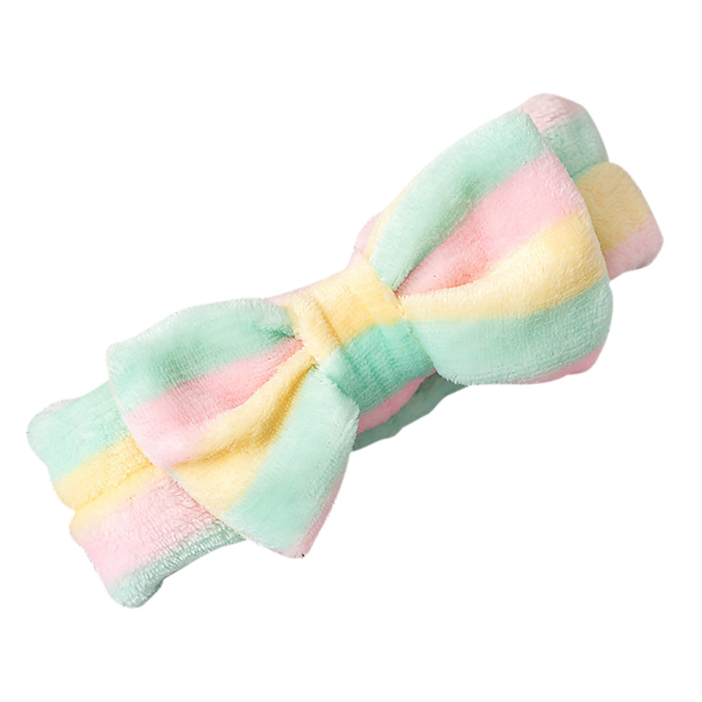 SFD001 Coral Fleece Women Sports Headband Cute Bowknot Face Washing Hairband
